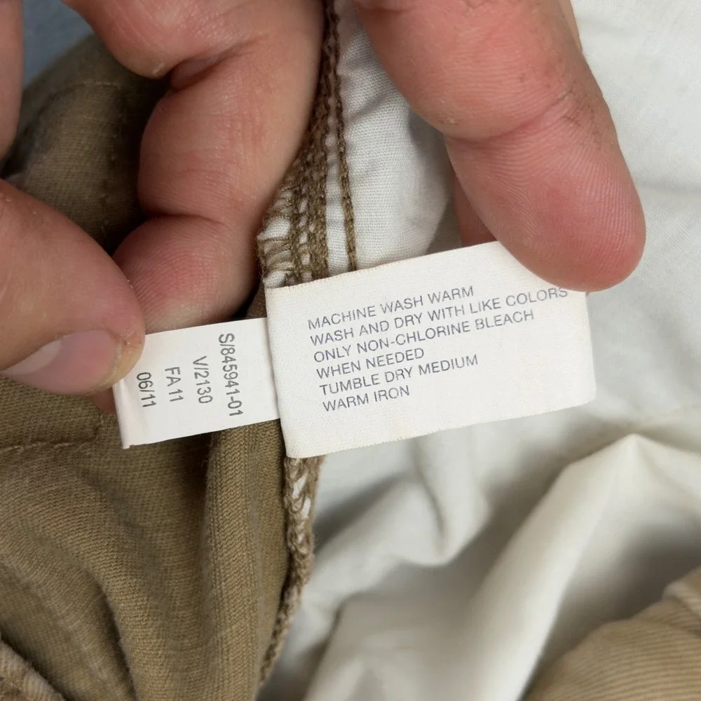 Gap Mens Tan Khaki Cargo Pants 38x30 Straight Leg Cotton Utility Workwear FA11